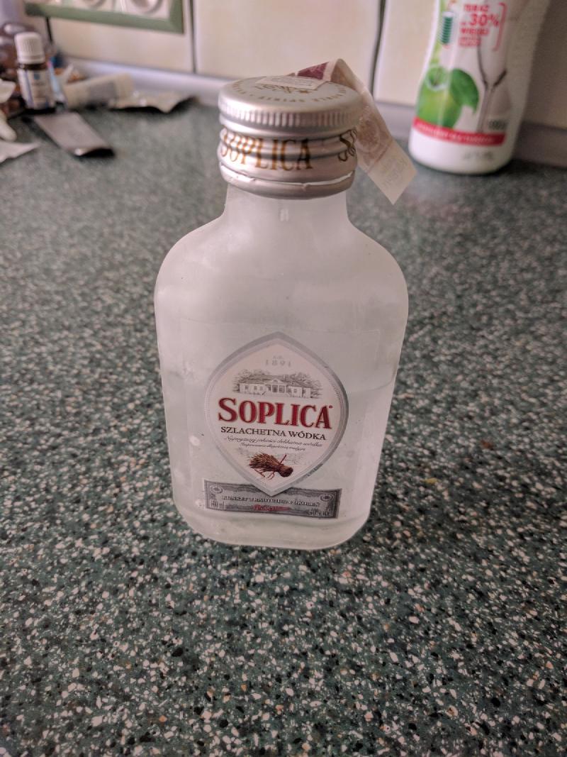 Bottle of suspicious vodka in Krakow